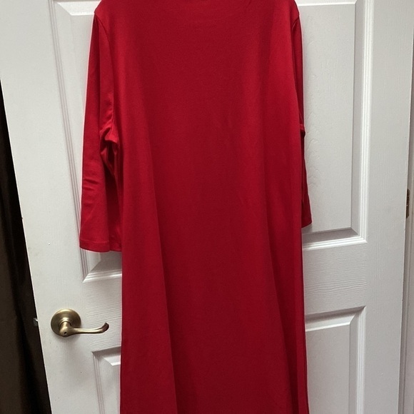 F womens Drapers & Damon’s solid red long sleeve regular size dress XL. EUC - Picture 2 of 3